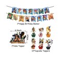 thumbnail image 2 of TG Anime Ninja Theme Birthday Party Decorate Supplies Set for Aldult Kids，Include Happy Birthday Banner, Cake Topper, Cupecake Toppers, Latex Balloons, 2 of 8