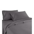 thumbnail image 4 of Striped 1200 TC Egyptian Cotton Deep Pocket Bed Sheet Set Grey Hypoallergenic,Fully Elasticized Fitted Sheet,Cooling Full Modern & Contemporary, 4 of 4