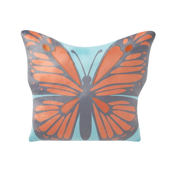 Your Zone Snuggly Pillow, Butterfly ,18" x 18" Multicolor, Decorative