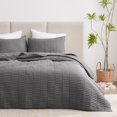 thumbnail image 3 of EXQ Home Ensemble de Courtepointe Taille Simple Gris 2 Pcs Couvre-Lit Léger Style Moderne Motif Courtepointe (1 Courtepointe 1 Taie d'Oreiller), 3 of 4
