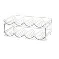 thumbnail image 2 of Gosuguu Clear Plastic 4-Bottle Storage Rack | Stackable Wine & Water Bottle Organizer | Detachable Compartments for Kitchen, Pantry or Bar | 13.78 x 11.81 x 7.87 Inches, 2 of 7