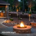 thumbnail image 2 of Matney Stainless Steel Torches for Outside - 5 ft - Set of 4- Outdoor Torches - Patio Garden & Yard Lights - Oil Lamp for Citronella - Fiberglass Wick & Snuffer Cap - (Cone), 2 of 7