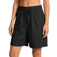 thumbnail image 7 of Sexlip Women's Pants Summer loose fit wide leg high waist casual suitable for all occasions superior comfort all day long Black L, 7 of 7