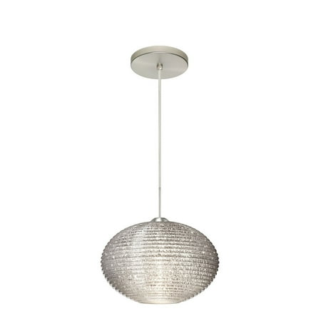 

1JT-4913GL-BR-Besa Lighting-Pape 12-One Light Cord Pendant with Flat Canopy-11.75 Inches Wide by 7.5 Inches High-Bronze Finish-Glitter Glass