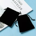 thumbnail image 5 of GKNET 50pcs Small Drawstring Velvet Bags Black 4.7x4 inch Delicate Jewelry Gift Pouches, 5 of 5