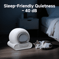 thumbnail image 4 of LeloPets D1 Self‑Cleaning Cat Litter Box, App Control, Auto Safety Sensors, Odor Control, Large‑Capacity Covered, for Multiple Cats, White, 4 of 9
