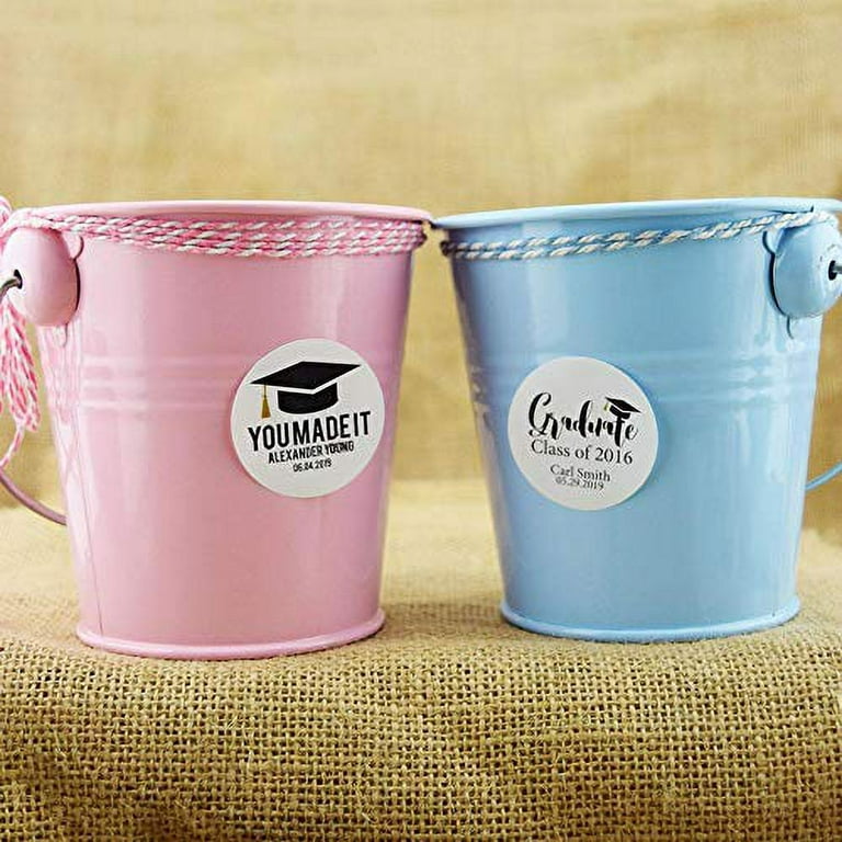 6 Pack Small Galvanized Metal Buckets with Handles, Mini Tin Pails for  Party Favors, Succulents, Rustic Home Decor (3 in)