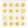 thumbnail image 3 of Ambesonne Yellow and White Shower Curtain, Sunny Summer, 69"Wx84"L, Marigold White, 3 of 3
