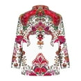 thumbnail image 4 of Tqyyweavej Long Sleeve Shirts for Women Button V Neck Casual Blouse Floral Printed Lightweight Loose Fit Collared Plus Size Tops S-3XL, 4 of 5