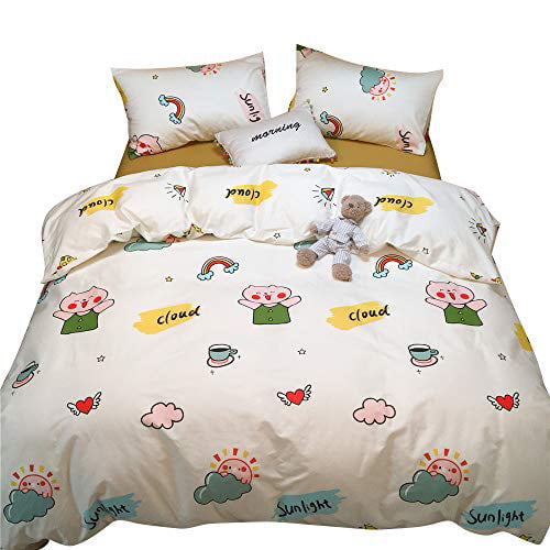 Twin Cotton Duvet Cover For Kids Boys, Cute Twin Duvet Covers
