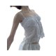 thumbnail image 3 of VISgogo Camisola de retazos para mujer, estampado de flores para adultos, cuello barco, correa de espagueti, tops cortos con abertura VISgogo  moda, 3 of 9
