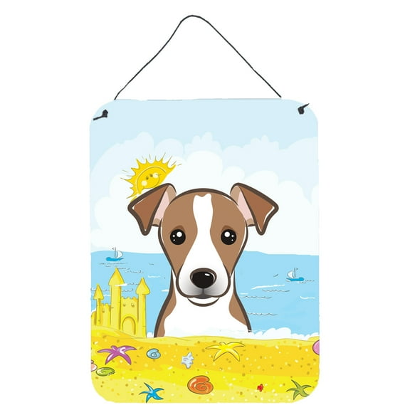 Jack Russell Terrier Summer Beach Wall or Door Hanging Prints