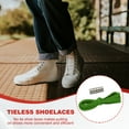 thumbnail image 6 of Uxcell No Tie Shoelaces Tieless Elastic Shoe Laces, with 2 Metal Locks Buckles Fit for Adults Sneakers Grass Green, 6 of 7