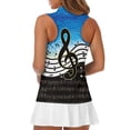 thumbnail image 5 of Whosucclay Blue Gradient Treble Clef Womens Golf Shirt for Ladies, Comfortable Breathable for Tennis Hiking, Fashion Quick Dry Tennis Shirts, 5 of 7
