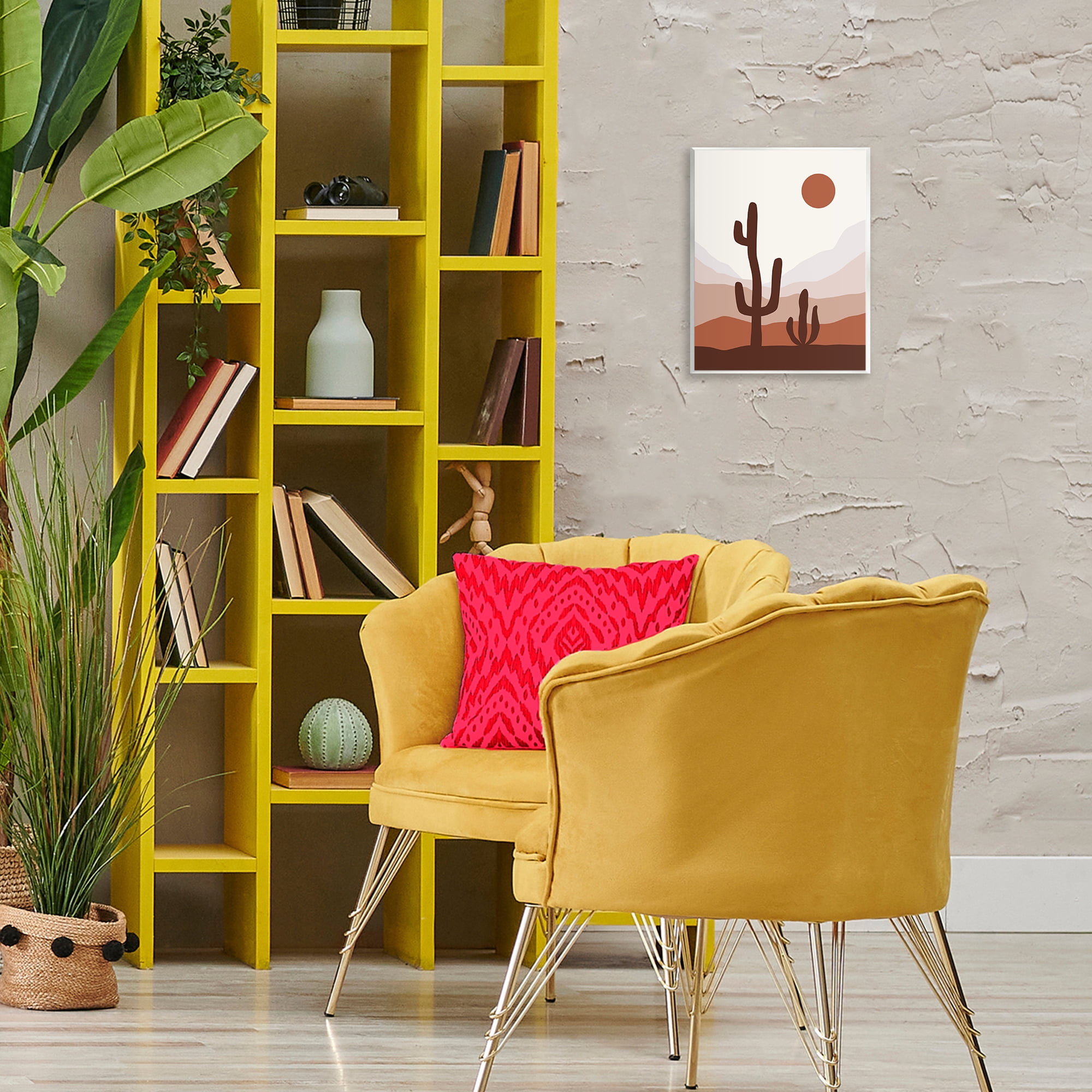 Stupell Industries Sun Over Desert Life Abstract Painting Unframed Art Print Wall Art, 11 x 14