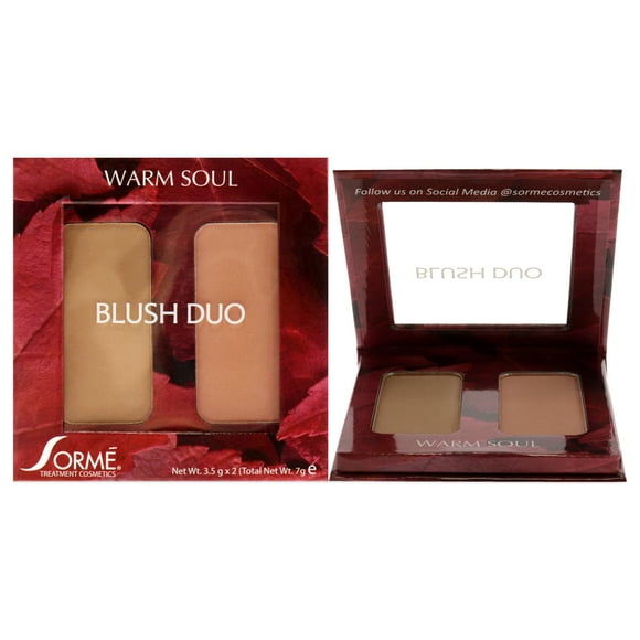 Blush Duo Compacts - Soul Chaud par Sorme Cosmétiques pour les Femmes - 2 x 0.12 oz Blush