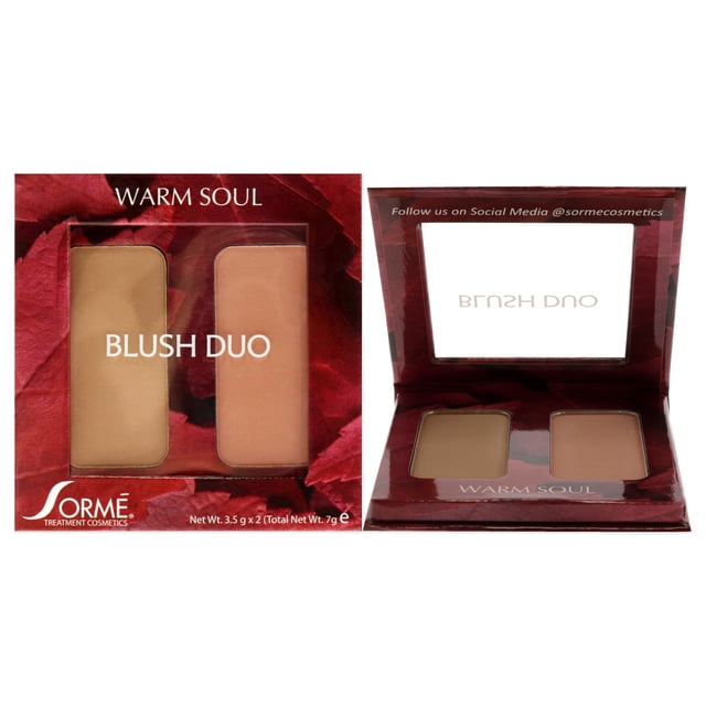 Blush Duo Compacts - Warm Soul de Sorme Cosmetics para mujeres - 2 x 0,12 oz Blush Sorme Cosmetics Rubor 2 x 0.12 oz