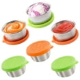 thumbnail image 1 of Recipientes para aderezos para ensaladas Qukaka, 50 ml, acero inoxidable, 6 unidades, 1 of 8
