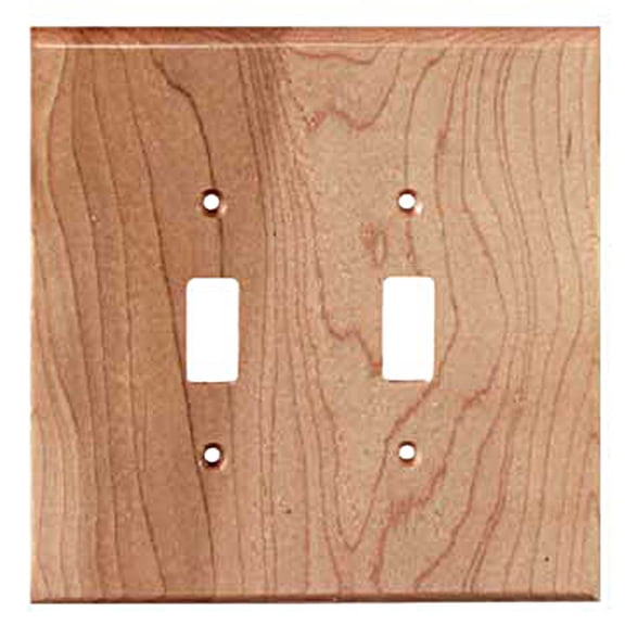 Switch Plate - Traditional - 2 Toggle - Natural Maple