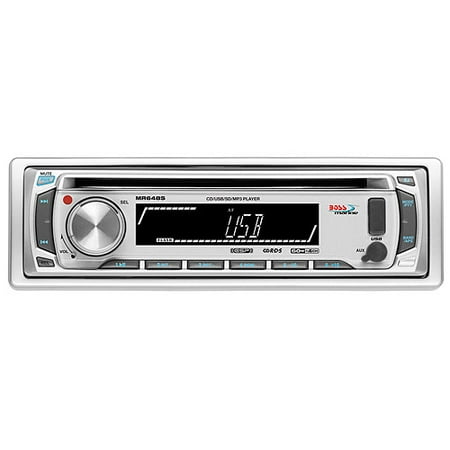 Boss Audio MR648S 1-DIN Marine CD/MP3 Receiver, Silver