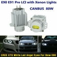 thumbnail image 4 of 4 Piezas Angel Eyes CANbus 80W LED Faro Marcador Bombillas Sin Errores para BMW E90 E91 3 Series 2005-2008 Super Blanco, 4 of 5