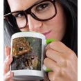 thumbnail image 2 of 3drose, Two Toads in Love, 11oz Two-tone Green Mug, 2 of 6