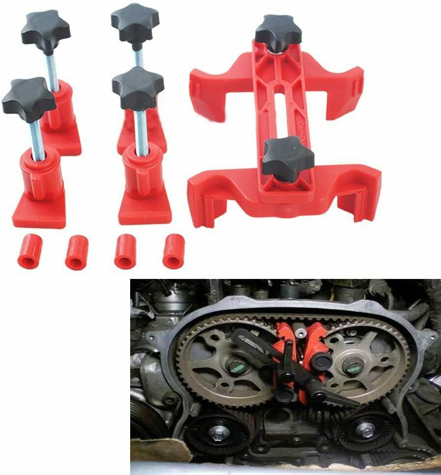 Auto Dual Cam Clamp Camshaft Engine Timing Locking Tool Sprocket Gear Fixed Kit 