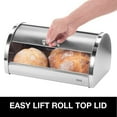 thumbnail image 5 of Oggi Stainless Steel Bread Box w/ Frosted Lid (15" x 7.25" x 10"), 5 of 13