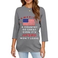 thumbnail image 4 of USA 250th Anniversary T Shirts for Celebrate 250th Anniversary of America Patriotic Veteran Tee America 250 Merchandise 3/4 Sleeved Top for Woman, 4 of 5