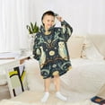 thumbnail image 6 of FORMRS Wearable Blanket Hoodie with Sleeves for Kids Cozy Flannel Sweatshirt, Mystical Owls Pattern, 6 of 7