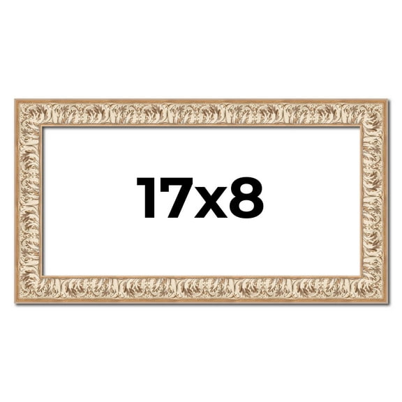17x8 Frame White Real Wood Picture Frame Width 1.5 inches | Interior Frame Depth 0.5 inches |