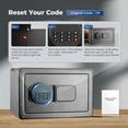 thumbnail image 5 of SRWTRCHRY 0.4 Cu. ft. Safe Box, Lock Box with Fireproof Safe Bag, Cash Box, Money Box with Key, Small Safe, Digital Keypad Lock, Wall-Mount, 5 of 18