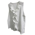 thumbnail image 6 of SwiftWear Women's V Neck Cute Tank Top Casual Sleeveless Loose Fit Ruffle Front Blouse Summer Top, 6 of 7