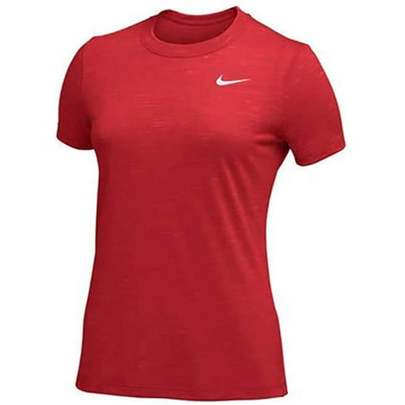 Nike Legend Veneer Women's Dri-Fit Crewneck Fitness T-Shirt Tee (Red, Medium)