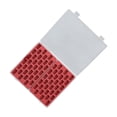 thumbnail image 1 of stanreset Bobbin Box Bobbins Container Bobbin Organizer Box Easy Spools 33 Bobbins Access Grids Clear Red 66 Grids, 1 of 6