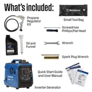 Westinghouse 2550 Peak Watt Dual Fuel Portable Inverter Generator, Gas or Propane with CO Sensor
