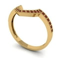thumbnail image 2 of 0.25 ct Brilliant Round Cut Natural Garnet 14k Yellow Gold Stackable Band SZ 6.75, 2 of 6