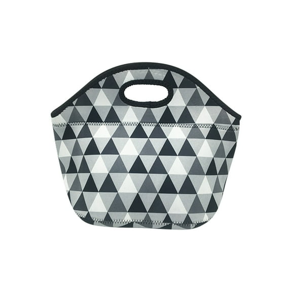 Clearance! SDJMa Neoprene Triangle Pattern Lunch Bag,Thick Insulated Lunch Bag - Durable & Waterproof Lunch Tote With Zipper For Outdoor Travel Work School