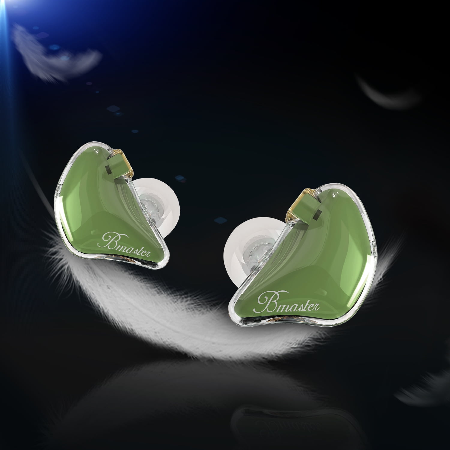 BASN Bmaster Triple Drivers in Ear Monitor Headphone with Two Detachable Cables Fit in Ear Suitable for Audio Engineer, Musician(Green)