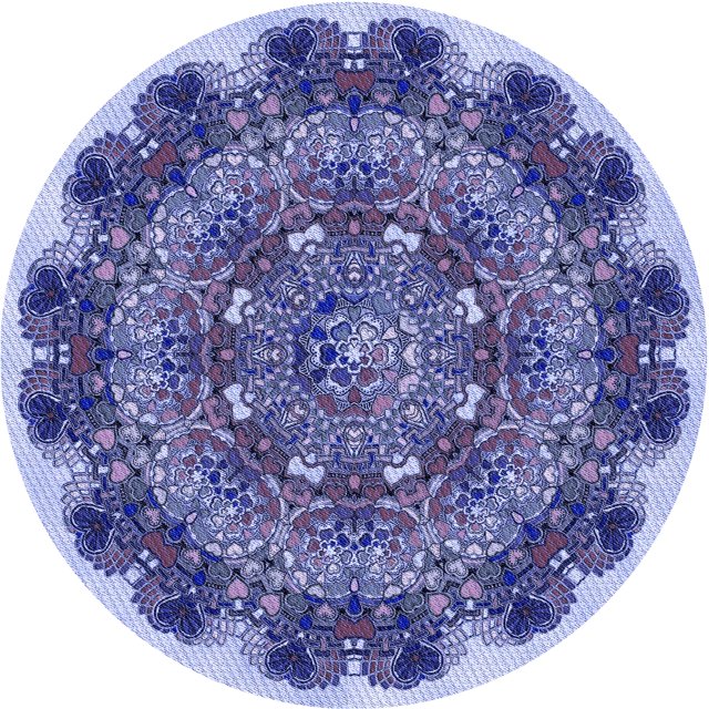Ahgly Company Tapis Rond Lavable en Machine Intérieur Transitionnel Violet Pervenche Profond, 5 Pieds Rond