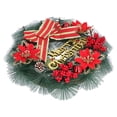 thumbnail image 3 of Decoraciones navideñas, corona navideña de pino artificial, guirnalda de pino artificial, corona de puerta navideña construida para profesionales, 3 of 9