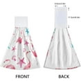thumbnail image 3 of Coolnut 2 PCS 2 PCS Microfiber Hand Towels, Flamingo Sea Star Soft Absorbent Kitchen Hand Towels with Loop, Quick Dry Multi-Function Microfiber Cleaning Cloths Bath Hand Towels, 12"x17", 3 of 5