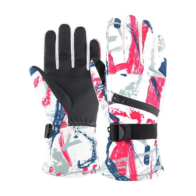 Soidarity Guantes Manoplas Pantalla táctil Exterior Cálido Antideslizante Impermeable A prueba de viento Snowboard Invierno Clima frío Engrosamiento Deportes de nieve Rojo, rojo> L L Soidarity OD028936-05