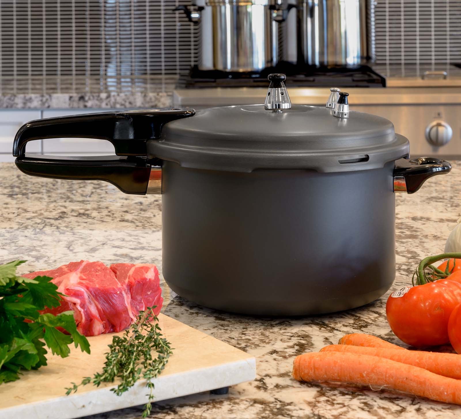 Barton 7.4-Quart Pressure Cooker Titanium Pressure Canner, With Release Valve,  Compatible with Gas, Electric & Induction Cooking, Fast Cooking Stove Top Pot