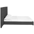 thumbnail image 3 of Platform Bed Frame, Queen Size, Grey Gray, Fabric, Bedroom, Modern Contemporary HB35102, 3 of 5