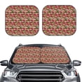thumbnail image 2 of Naloa Red Houses Print 2-Piece Windshield Sunshade,Foldable Car Front Window Sun Shades,for Most Sedans SUV Truck-Large, 2 of 6