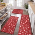 thumbnail image 2 of Red Christmas Snowflake Pattern Kitchen Rugs Sets Of 3,Kitchen Runner Rugs Non Skid Washable,Decorative Kitchen Floor Mats for Kitchen,Sink,Laundry,17"x30"+ 17"x47" + 17"x59", 2 of 6