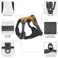 thumbnail image 6 of XMXY No Pull Dog Harness, Sunflowers Flowers Adjustable Reflective Pet Harness with Oxford Vest, Medium Size, 6 of 9