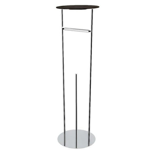 Kingston Brass CC3001 Dessau Freestanding Toilet Paper Holder with Reserve Storage & Top Shelf, Polish Chrome