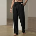 thumbnail image 5 of SNOWSONG Warmup Pants for Men Clearance! Men's Casual Fashion Solid Color Loose Drawstring Trend Beach Pants, Mens Pants, Joggers for Men, Cotton Sweatpants 1x Pant Black 3XL, 5 of 10